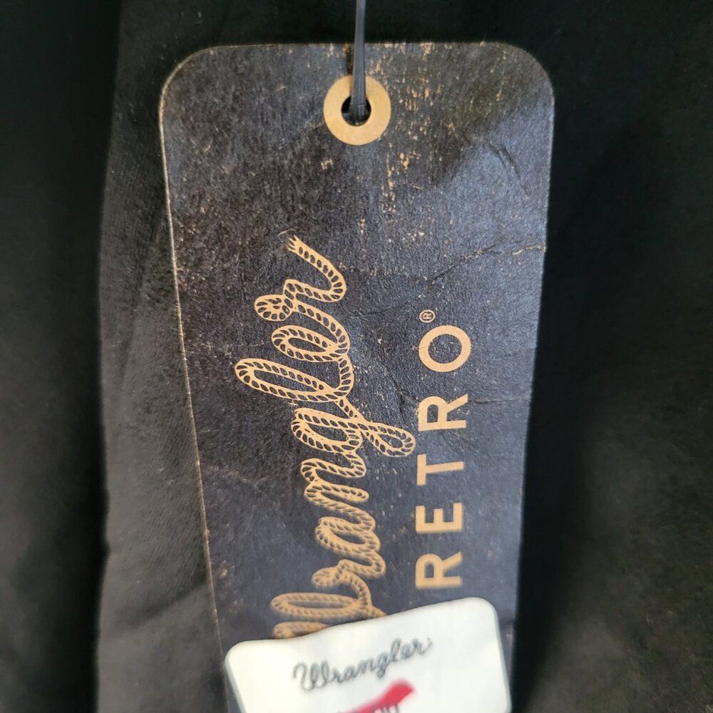 NWT Wrangler Retro Women's Open Front Faux Suede Fringe Jacket Cardigan | Sz L - Picture 7 of 8